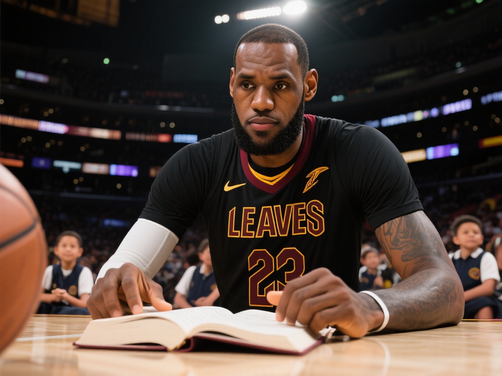 詹姆斯的伟大不仅体现在运动场上，他对学习